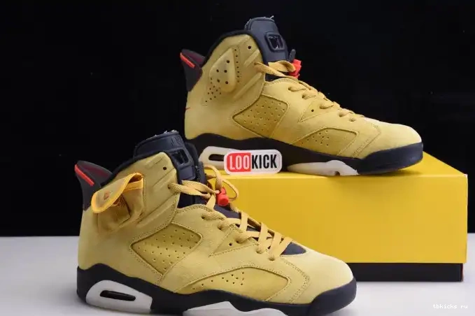 Reps TB YELLOW TRAVIS AIR SCOTT CN1084-300 X 6 JORDAN 0610